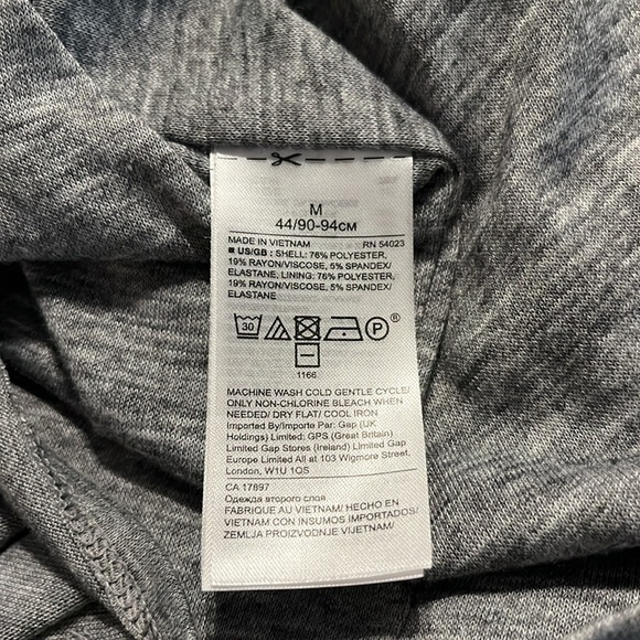 Banana Republic | Ruched Jersey Sleeveless Dress | Heather Gray | Size S/M - Picture 7 of 8